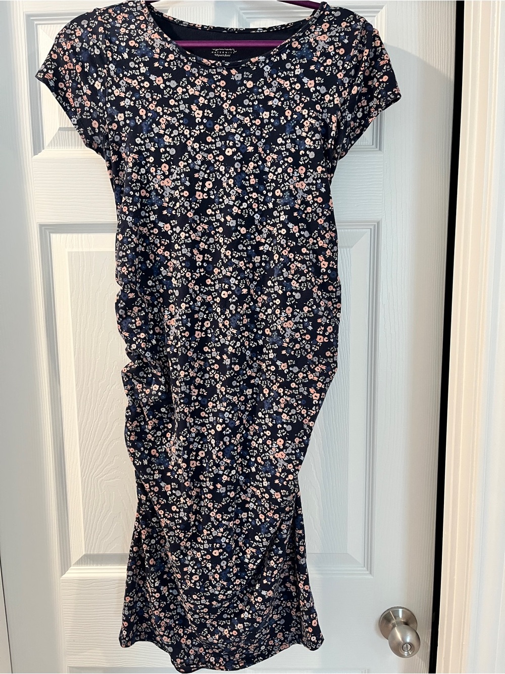Isabel Maternity by Ingrid & Isabel Navy Floral Midi Dress
